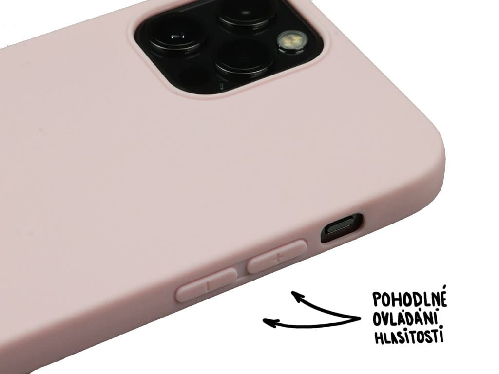 Gumový obal na iPhone 12, iPhone 12 Pro - Růžový - 3